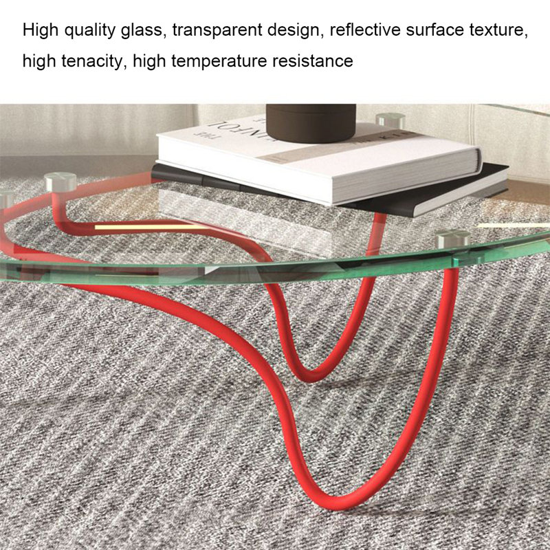 Orxva Galaxy Creative oval glass coffee table living room | Wayfair